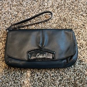 Coach leather wristlet